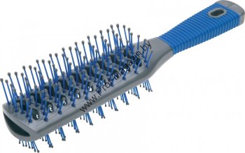 Щетка туннельная 2-х сторонняя, 9-рядная, синяя 
покрытие Soft Touch
для укладки
