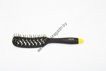 Щетка продувная для волос  Dewal «BANANA black» BNN83 Специальный вогнутый дизайн отлично подходит к форме головы