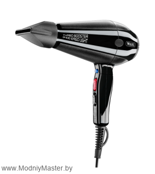 Фен для сушки волос Wahl Turbo Booster 3400 Ergolight  Обновленный профессиональный фен с Турмалином