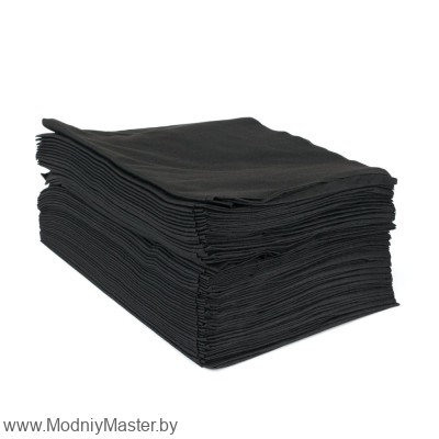 Полотенце одноразовые черные Dewal Barber Style