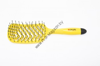 Щетка продувная для волос  Dewal «BANANA black» BNN86 Специальный вогнутый дизайн отлично подходит к форме головы