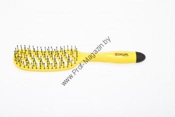 Щетка продувная для волос  Dewal «BANANA black» BNN87 Специальный вогнутый дизайн отлично подходит к форме головы