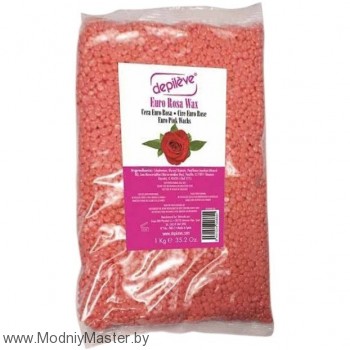 Воск в гранулах традиционный розовый Depileve Traditional Euro Rosa Wax, 1кг Для чувствительной кожи и депиляции деликатных поверхностей тела