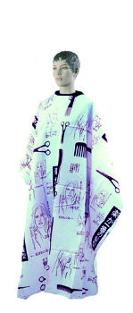 Пеньюар "ножницы", на крючках 
Изготовлен из водоотталкивающего нейлона
Антистатичен 
