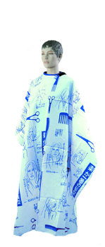 Пеньюар "ножницы", на крючках 
Изготовлен из водоотталкивающего нейлона
Антистатичен 
