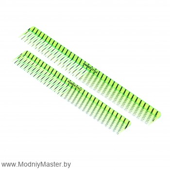 Набор расчесок DEWAL BARBER STYLE NEON Состоит из 2 расчёсок 19 и 23,9 см с антистатическим покрытием