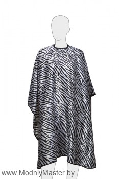 Пеньюар для стрижки «Зебра» Dewal Пеньюар для стрижки, полиэстер, 145х160см на крючках.