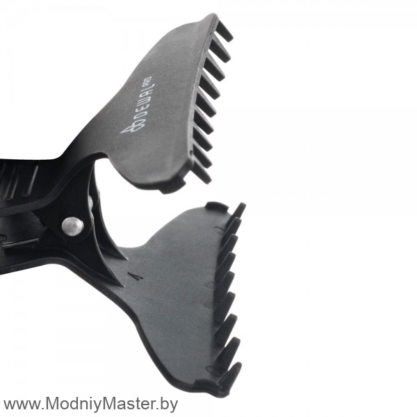 Зажим для волос DEWAL черный, карбон, 8,2 см