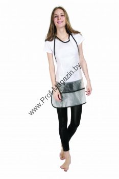 Фартук для окрашивания  прозрачный ромбовидным принтом 
60x78 см
нейлон
