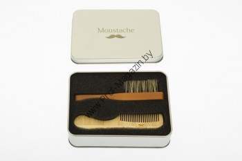 Набор расчесок Dewal для бороды и усов в алюминиевом кейсе CO-007/2 Щетки предназначены для бережного расчесывания, укладки и ухода за волосами.