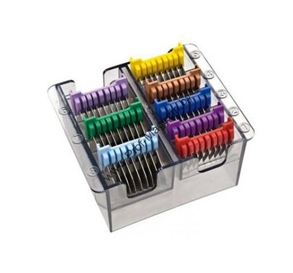 Набор цветных насадок со стальными зубцами к машинкам Moser, Wahl, Ermila, Oster