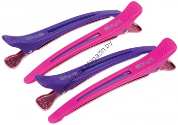 Зажимы для волос 11.5см Dewal пластик/ метал
с силиконовой вставкой
11,5см