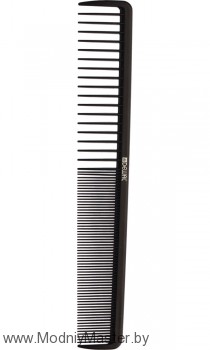 Расческа рабочая Dewal Magnesium комбинированная, широкая, черная 19.5см 