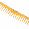 Расческа DEWAL PROSUN редкозубая, антистатик, желтая 19 см