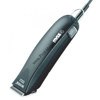 Профессиональная сетевая машинка для стрижки животных Moser Max45 2-ступенчатая система с двумя уровнями мощности. Отсутствие вибрации за счет амортизации. Вес 520гр.