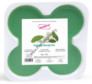 Depileve (Испания) Горячий воск Хлорофилловый TRADITIONAL CHLOROPHYL WAX, упаковка 1 кг Рекомендован для всех типов кожи. Мягко удаляет волосы.
