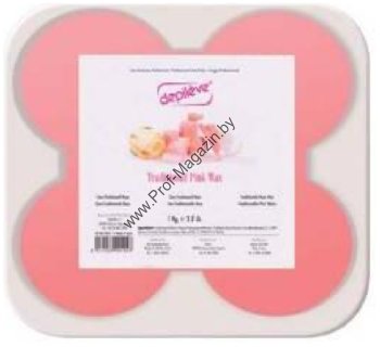 Depileve (Испания) Горячий воск Розовый TRADITIONAL PINK WAX, упаковка 1 кг Для чувствительной кожи и депиляции деликатных поверхностей тела