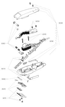 Ремонтная схема машинка Moser 1400 ​Оригинальные запчасти для машинок Moser 1400
